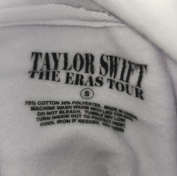 Official taylor swift the eras tour black/white printed pullover‎ hoodie small - Picture 5 of 5